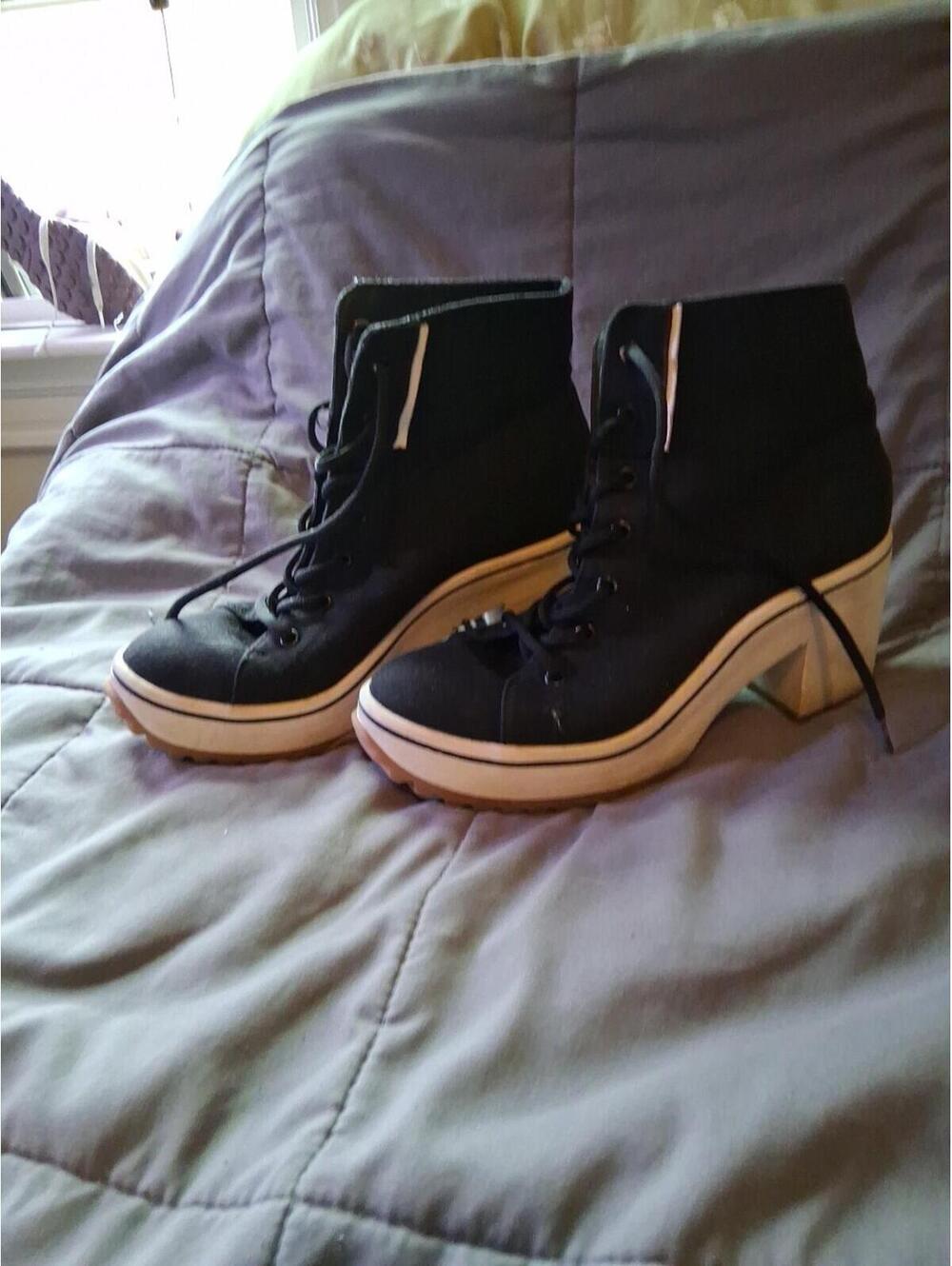 MIA Brittnee Platform Boot- Women's Size 8 Black/white Retro Y2k Goth Y1